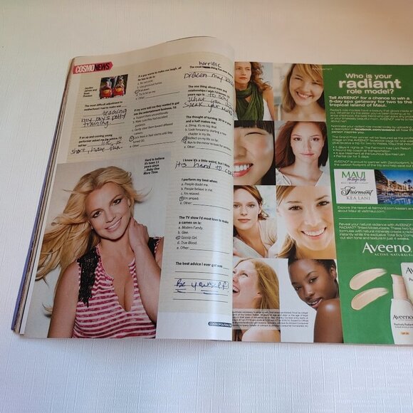 2010 Cosmopolitan Britney Spears Cosmo Magazine August No Address Label - Picture 4 of 6
